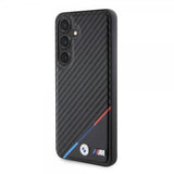 BMW Samsung Galaxy S24 Kuori Carbon Tricolor Stripe MagSafe Musta
