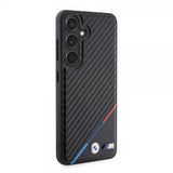 BMW Samsung Galaxy S24 Kuori Carbon Tricolor Stripe MagSafe Musta