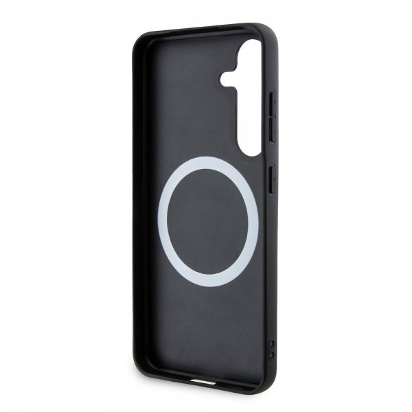 BMW Samsung Galaxy S24 Kuori Carbon Tricolor Stripe MagSafe Musta