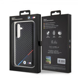 BMW Samsung Galaxy S24 Kuori Carbon Tricolor Stripe MagSafe Musta