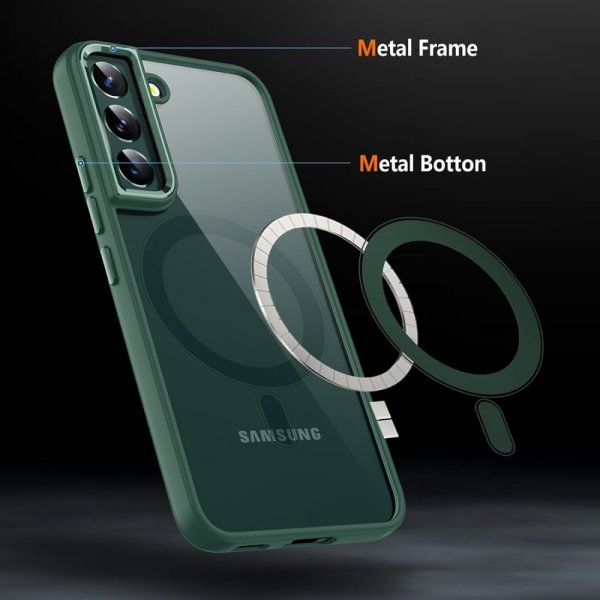 Samsung Galaxy S24 Kuori Värikäs Reuna MagSafe Vihreä