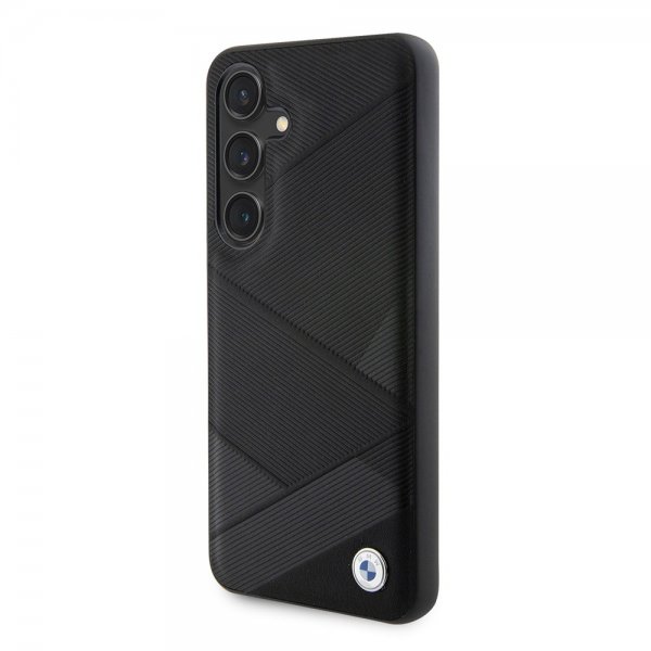 BMW Samsung Galaxy S24 Kuori Aidosta Nahasta Kuvioitu Musta