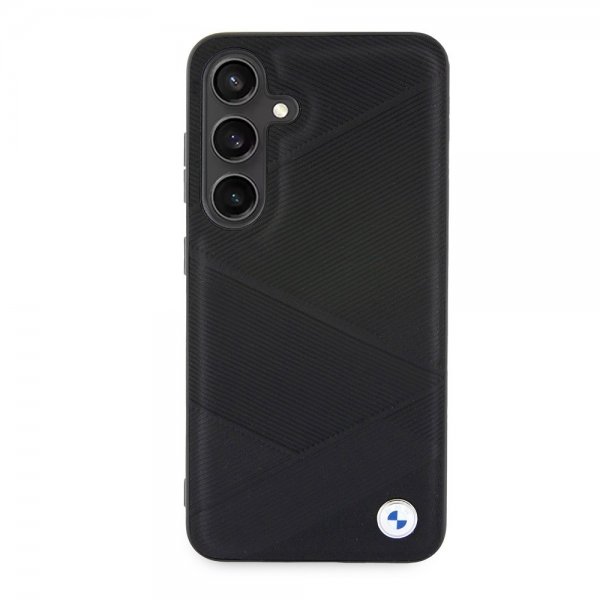 BMW Samsung Galaxy S24 Kuori Aidosta Nahasta Kuvioitu Musta