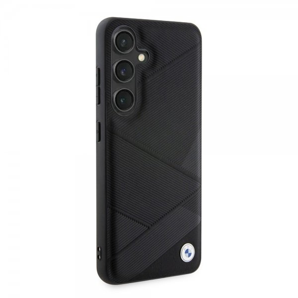 BMW Samsung Galaxy S24 Kuori Aidosta Nahasta Kuvioitu Musta