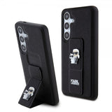 Karl Lagerfeld Samsung Galaxy S24 Saffiano Grip & Stand -suojakuori, musta