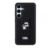 Karl Lagerfeld Samsung Galaxy S24 Saffiano Grip & Stand -suojakuori, musta