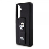 Karl Lagerfeld Samsung Galaxy S24 Saffiano Grip & Stand -suojakuori, musta