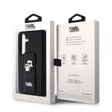 Karl Lagerfeld Samsung Galaxy S24 Saffiano Grip & Stand -suojakuori, musta