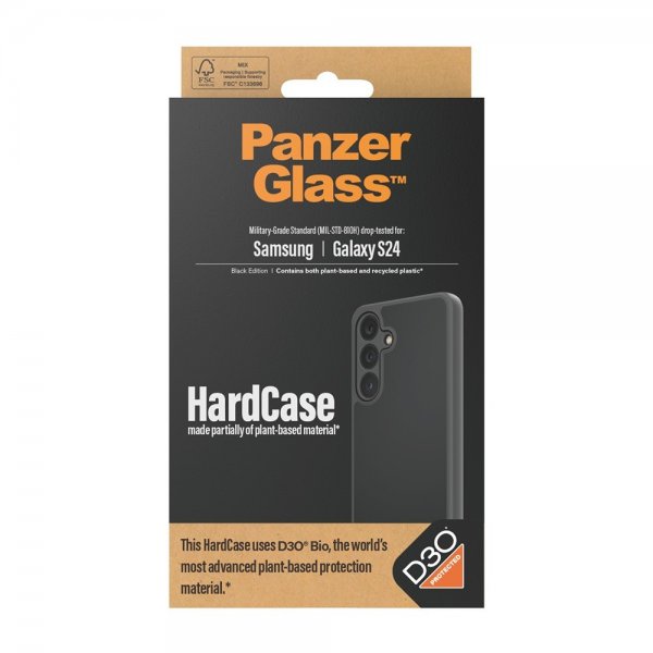 PanzerGlass Samsung Galaxy S24 HardCase D3O -suojakuori, musta