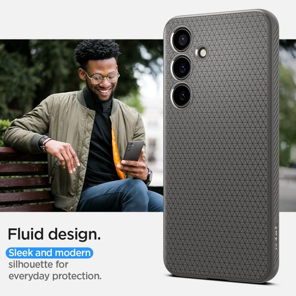 Spigen Samsung Galaxy S24 Kuori Liquid Air Marble Grey