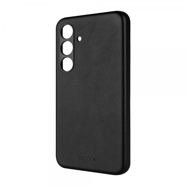 Kiinteä Samsung Galaxy S24 Kuori MagLeather Musta