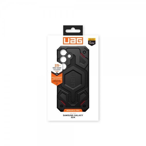 Urban Armor Gear (UAG) Samsung Galaxy S24 Kuori Monarch Pro Kevlar MagSafe Musta