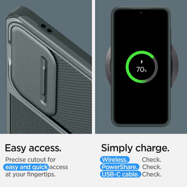Spigen Samsung Galaxy S24 Kuori Optik Armor Abyss Green