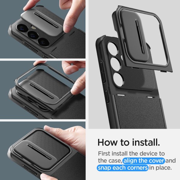 Spigen Samsung Galaxy S24 Kuori Optik Armor Musta