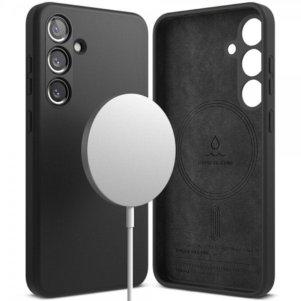 Ringke Samsung Galaxy S24 Kuori Silikoni Magneettinen Musta