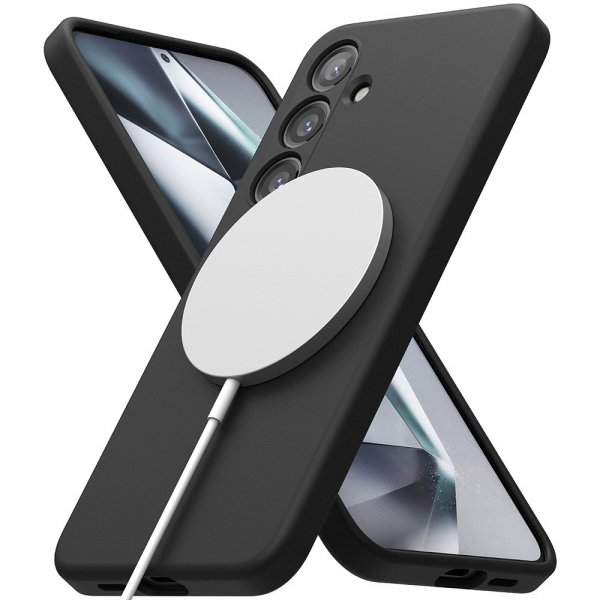 Ringke Samsung Galaxy S24 Kuori Silikoni Magneettinen Musta