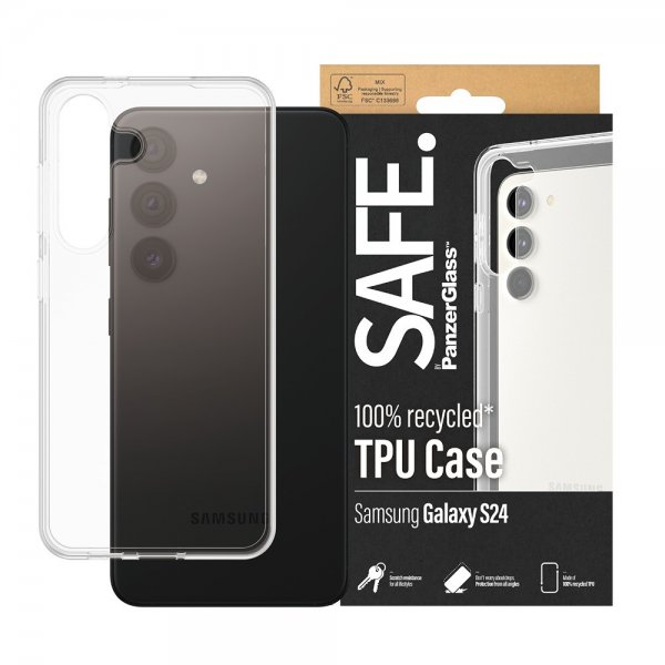 SAFE by PanzerGlass Samsung Galaxy S24 Kuoret Soft TPU Case Läpinäkyvä