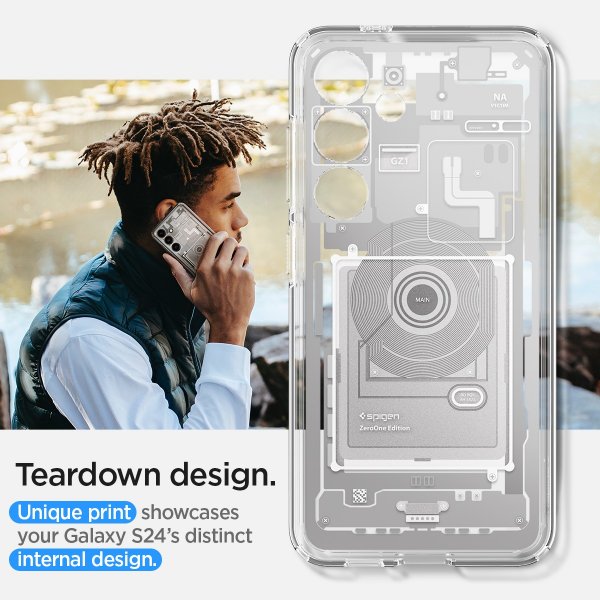 Spigen Samsung Galaxy S24 Ultra Hybrid Zero One White -suojakuori