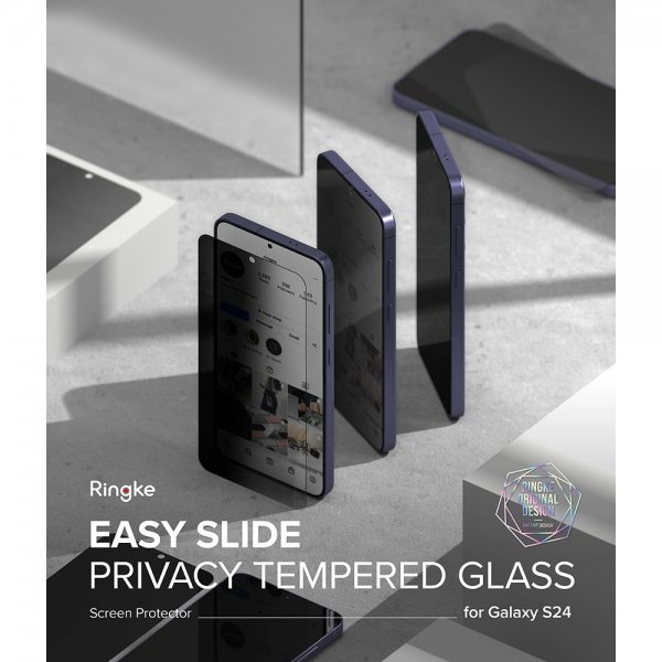 Ringke Samsung Galaxy S24 Näytönsuoja Easy Slide Privacy 2-pack