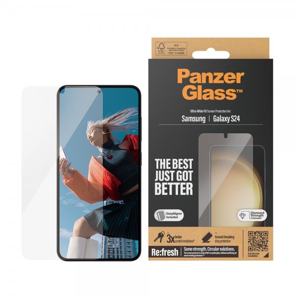 PanzerGlass Samsung Galaxy S24 Näytönsuoja Ultra-Wide Fit EasyAligner