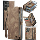 CaseMe Samsung Galaxy S24 Ultra Kotelo 008 Series Irrotettava Kuori Ruskea