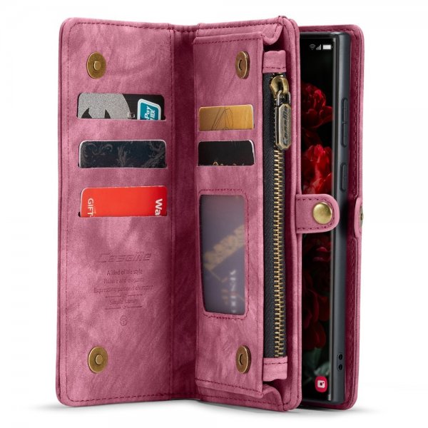 CaseMe Samsung Galaxy S24 Ultra -sarjan irrotettava kuori, punainen