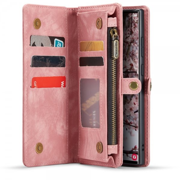 CaseMe Samsung Galaxy S24 Ultra -kotelo 008-sarjan irrotettava kuori, vaaleanpunainen