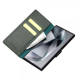Qialino Samsung Galaxy S24 Ultra Kotelo Aitoa Nahkaa Vihreä