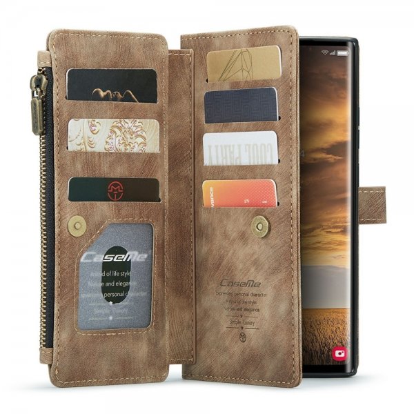 CaseMe Samsung Galaxy S24 Ultra Kotelo C30-sarja Ruskea