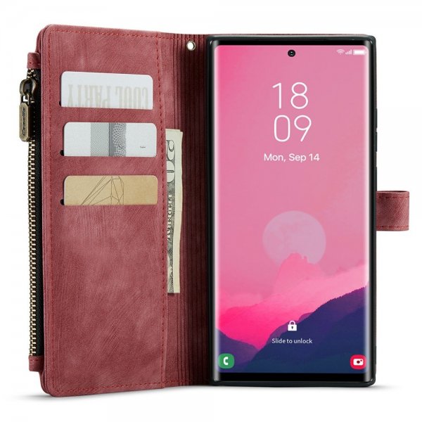 CaseMe Samsung Galaxy S24 Ultra Kotelo C30-sarja Punainen