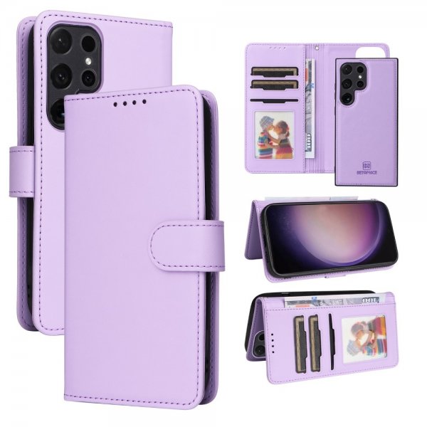 Betopnice Samsung Galaxy S24 Ultra -kotelo irrotettavalla kuorella 005 Violetti