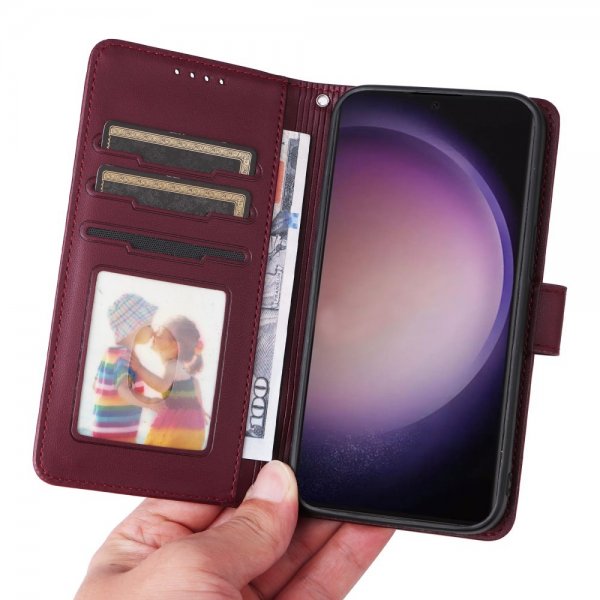 Betopnice Samsung Galaxy S24 Ultra -kotelo irrotettavalla kuorella 005 Punainen