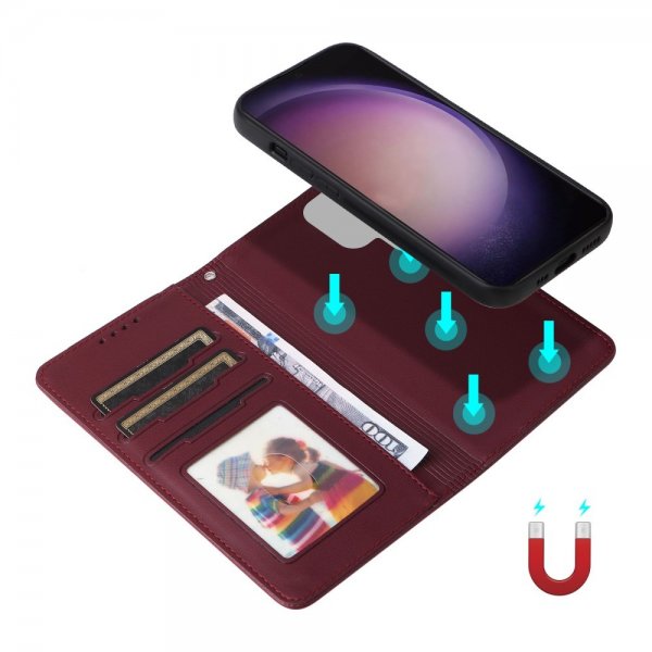 Betopnice Samsung Galaxy S24 Ultra -kotelo irrotettavalla kuorella 005 Punainen