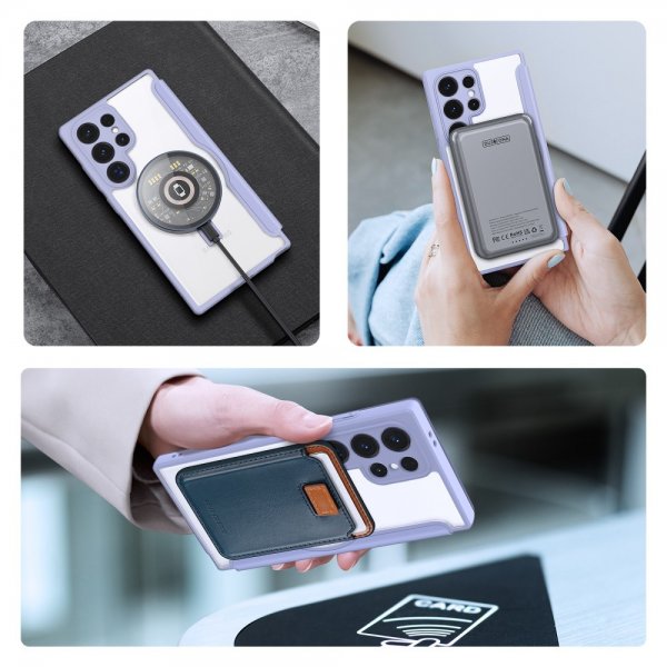 Dux Ducis Samsung Galaxy S24 Ultra Kotelo Skin X Pro Series Jalusta MagSafe Violetti