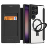 Dux Ducis Samsung Galaxy S24 Ultra -kotelo, Skin X Pro Series, jalusta, MagSafe, musta