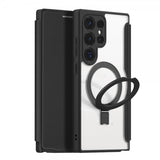 Dux Ducis Samsung Galaxy S24 Ultra -kotelo, Skin X Pro Series, jalusta, MagSafe, musta