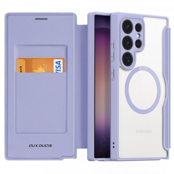 Dux Ducis Samsung Galaxy S24 Ultra -kotelo Skin X Pro Series MagSafe, violetti