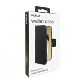 Celly Samsung Galaxy S24 Ultra -suojakotelo Wally Wallet Case, musta