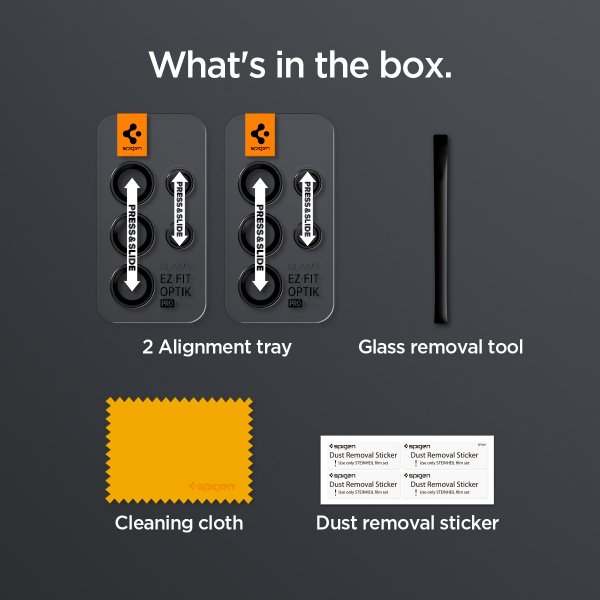 Spigen Samsung Galaxy S24 Ultra Kameransuojus GLAS.tR EZ Fit Optik Pro 2 kpl Musta