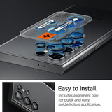 Spigen Samsung Galaxy S24 Ultra Kameransuojus GLAS.tR EZ Fit Optik Pro 2 kpl Musta