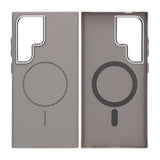 Samsung Galaxy S24 Ultra Kuori Hiilikuitukuvio MagSafe Harmaa