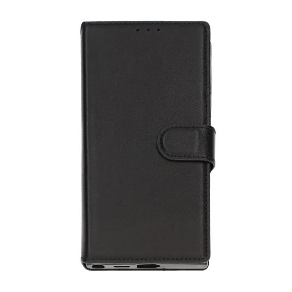 Rvelon Samsung Galaxy S24 Ultra -kotelo, aitoa nahkaa, korttipaikka, musta