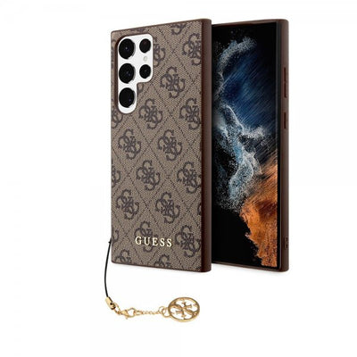 Guess Samsung Galaxy S24 Ultra Kuoret 4G Charm Ruskea