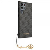 Guess Samsung Galaxy S24 Ultra Suojakuori 4G Charm Harmaa