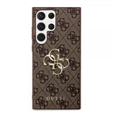 Guess Samsung Galaxy S24 Ultra Kuoret 4G Metal Logo Ruskea