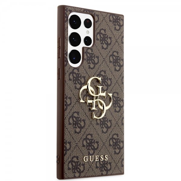 Guess Samsung Galaxy S24 Ultra Kuoret 4G Metal Logo Ruskea