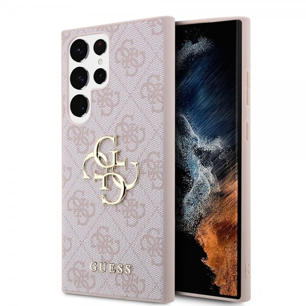 Guess Samsung Galaxy S24 Ultra Kuori 4G Metal Logo Pinkki
