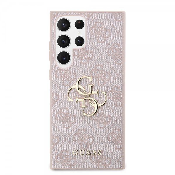 Guess Samsung Galaxy S24 Ultra Kuori 4G Metal Logo Pinkki
