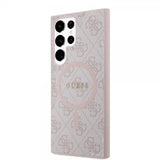 Guess Samsung Galaxy S24 Ultra -kuori 4G-kuviointi MagSafe vaaleanpunainen