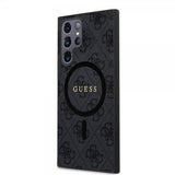 Guess Samsung Galaxy S24 Ultra Kuori 4G Pattern MagSafe Musta